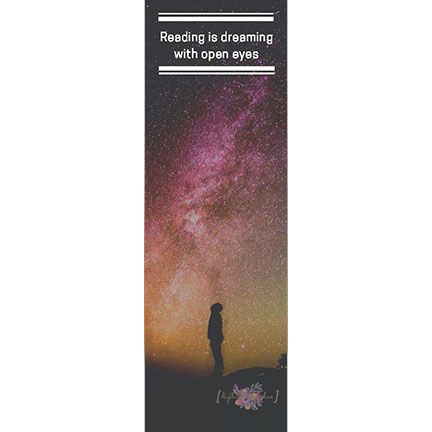 Reading is dreaming with open eyes starry night bookmark
